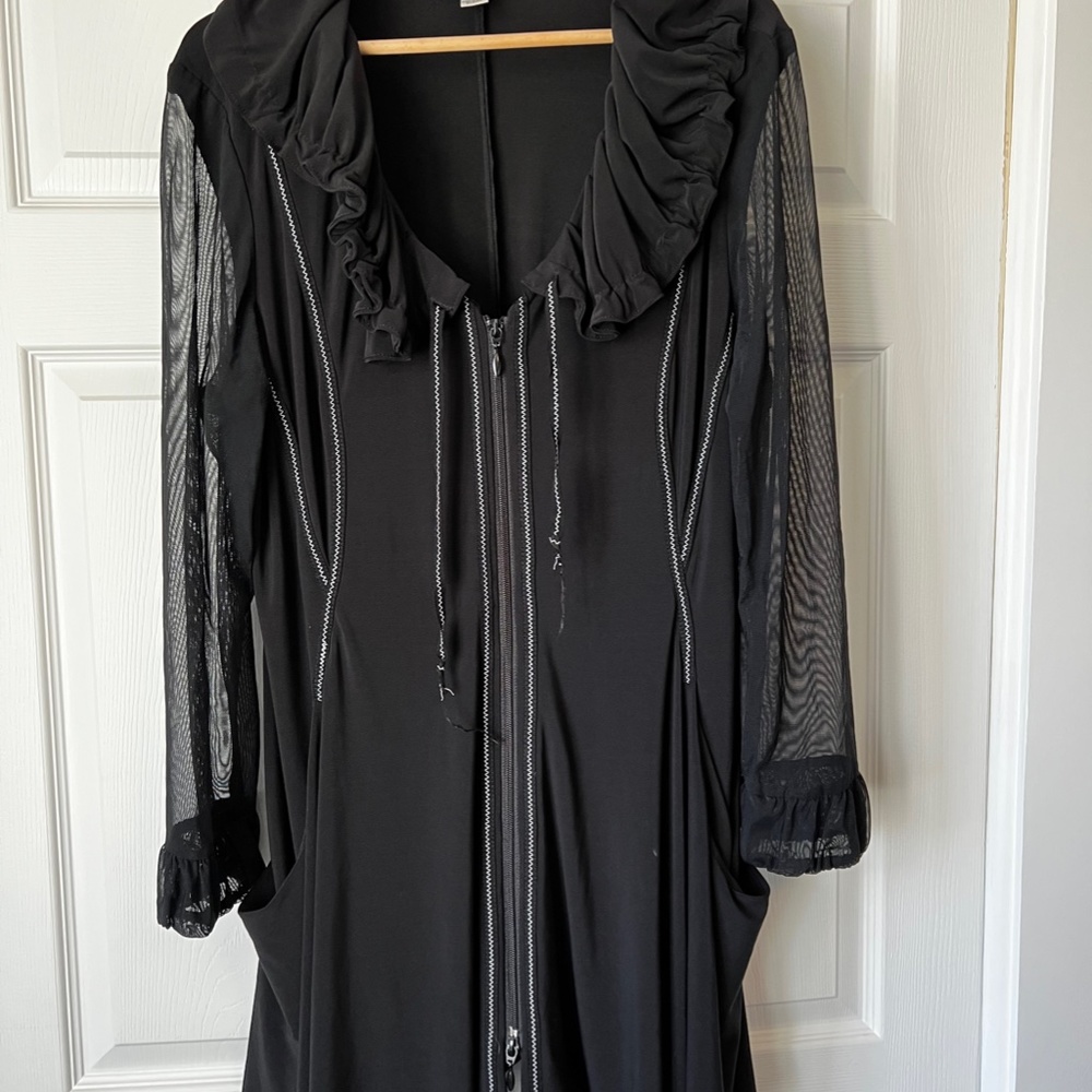 Joseph Ribkoff Mesh Sleeve Jacket - Picture 5 of 5